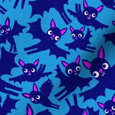 Halloween Bats in boo blue