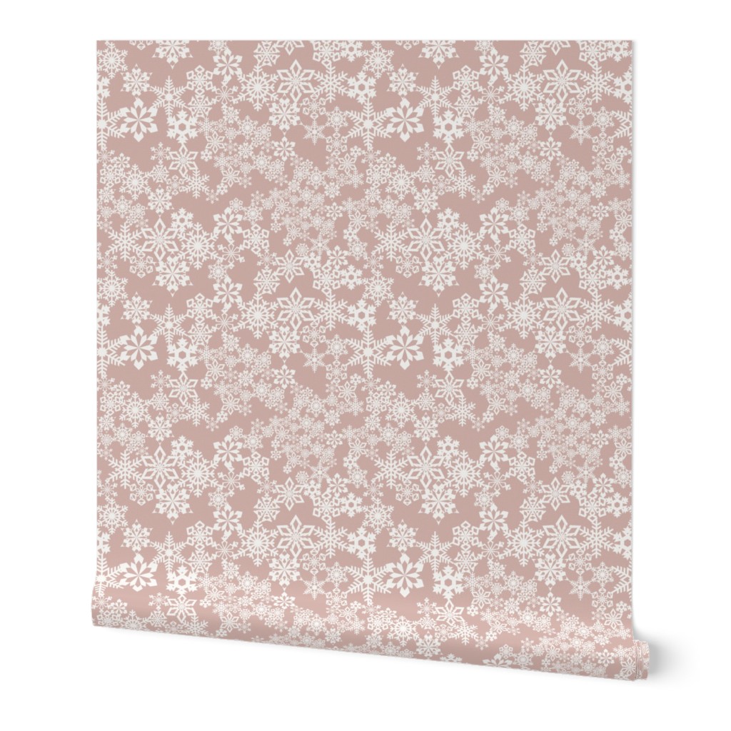 Snowflakes - Dusty Pink