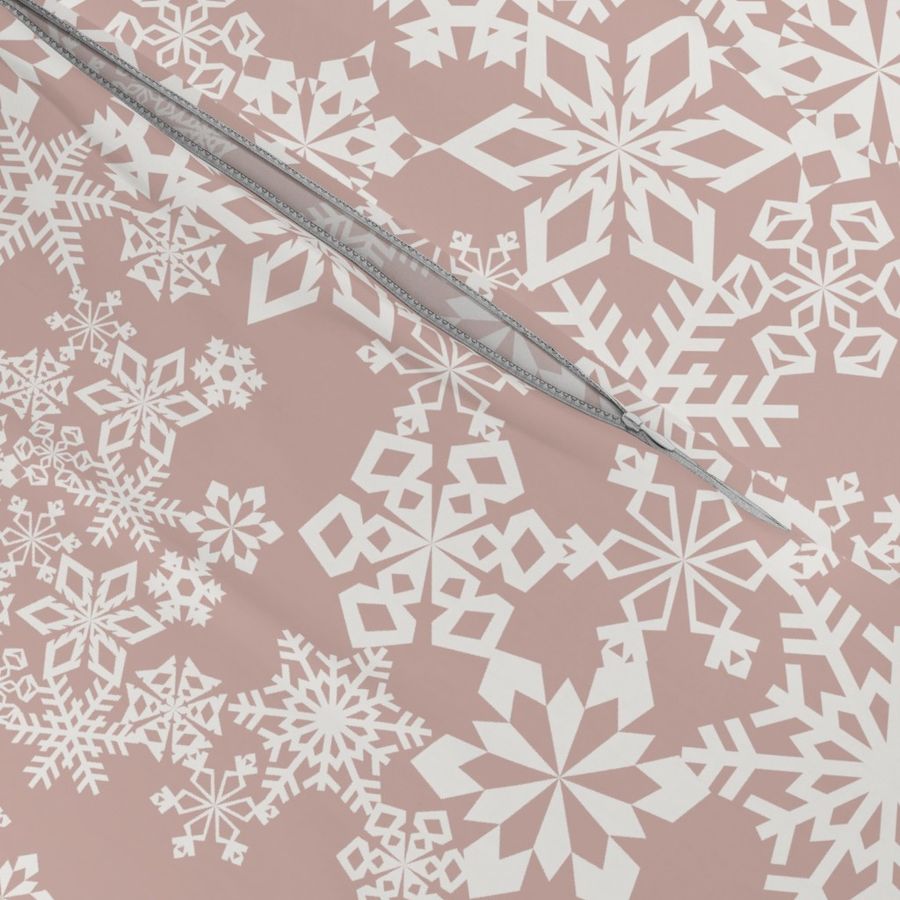 Snowflakes - Dusty Pink