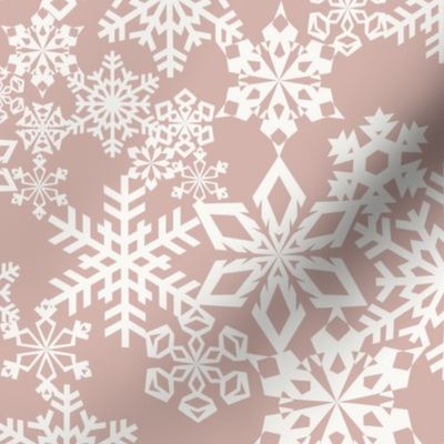 Snowflakes - Dusty Pink