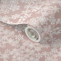 Snowflakes - Dusty Pink
