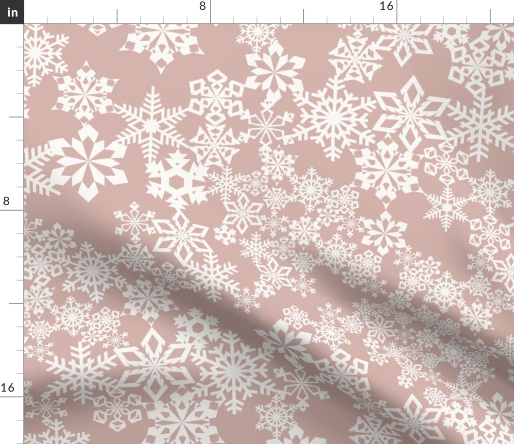 Snowflakes - Dusty Pink