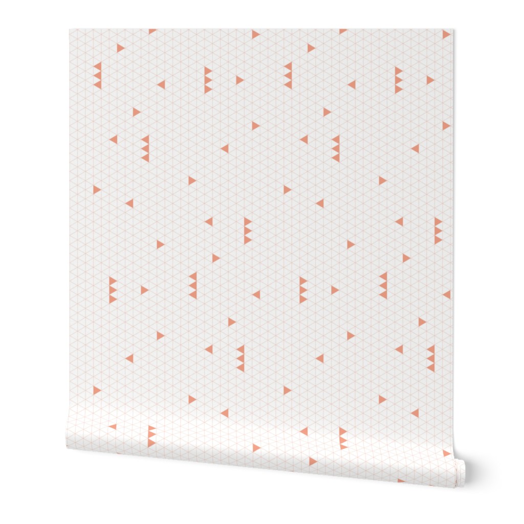 Triangle Grid - Coral