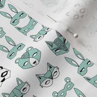 animal masks // mint cute tiny illustrations