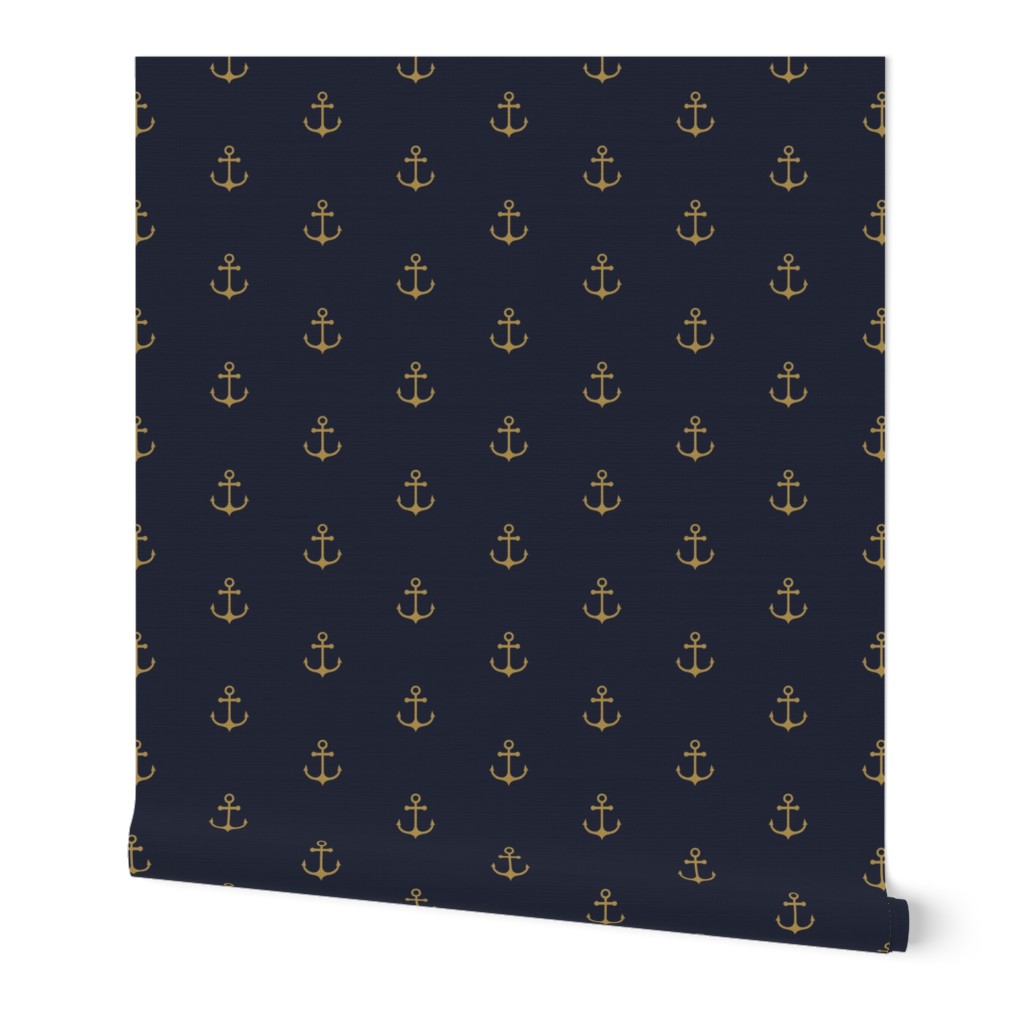 Anchor - Gold Navy