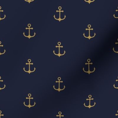 Anchor - Gold Navy