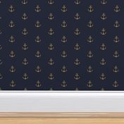 Anchor - Gold Navy