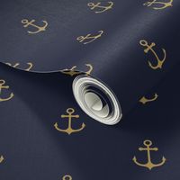 Anchor - Gold Navy