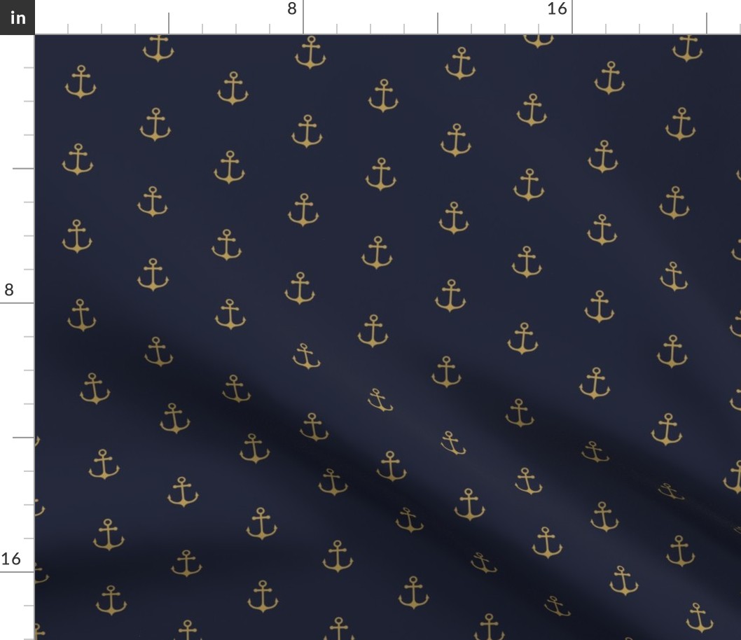 Anchor - Gold Navy