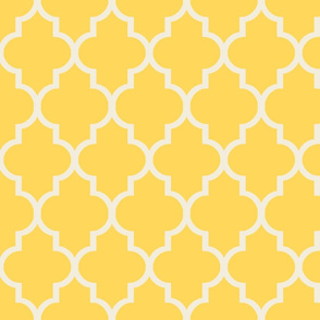 Lemon Cream Quatrefoil