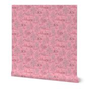 Dark Pink Reverse Greyhound Toile