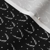 antlers // mini small black and white kids triangles baby 