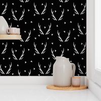 antlers // mini small black and white kids triangles baby 