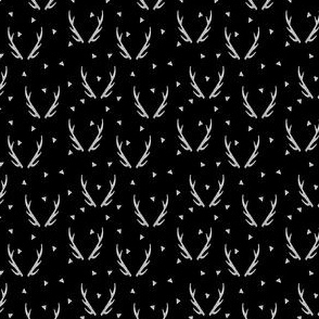 antlers // mini small black and white kids triangles baby 