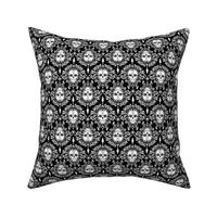 Dead Damask White on Black