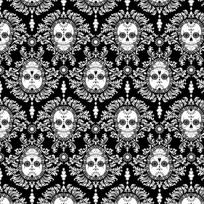 Dead Damask White on Black