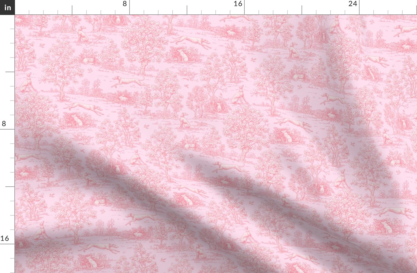 Light Pink Reverse Greyhound Toile