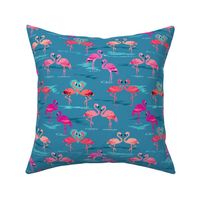 flamingos love teal