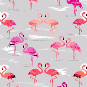 flamingos love silver