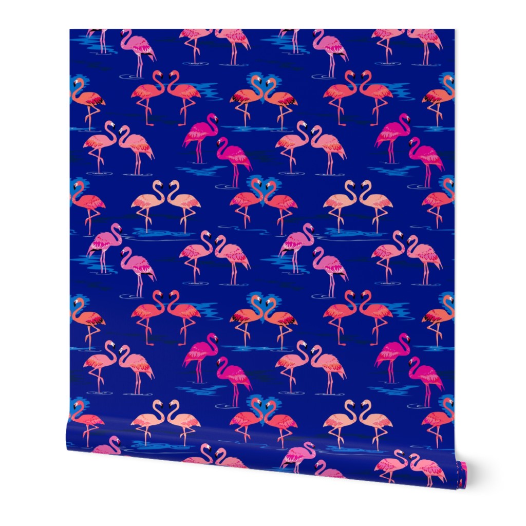 flamingos love navy