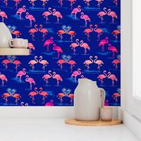 flamingos love navy