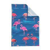 flamingos love blue - Large