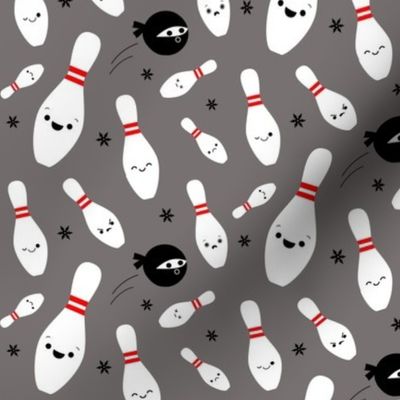 Happy Bowling Ninja - Grey