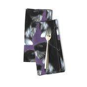 Sitting Chinese Crested powder puff - purple linen