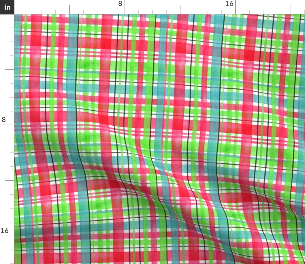 Summer Watermelon Plaid