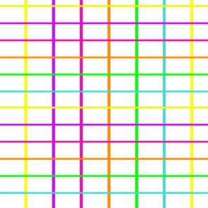 neon grid white