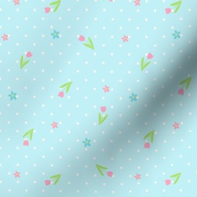 Ditsy Spotty Floral blue