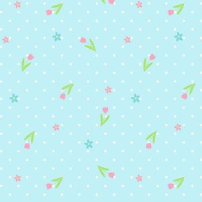 Ditsy Spotty Floral blue