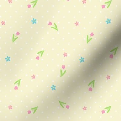 Ditsy Spotty Floral lemon