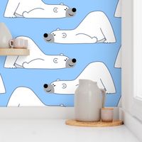 Funny Cartoon Polar Bear Blue by Cheerful Madness!!