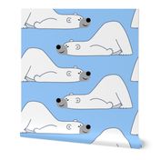 Funny Cartoon Polar Bear Blue by Cheerful Madness!!