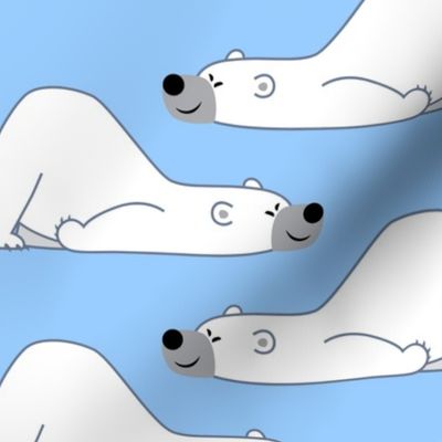 Funny Cartoon Polar Bear Blue by Cheerful Madness!!