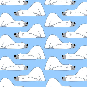 Funny Cartoon Polar Bear Blue by Cheerful Madness!!