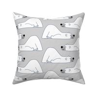 Funny Cartoon Polar Bear Grey by Cheerful Madness!!