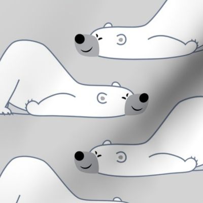 Funny Cartoon Polar Bear Grey by Cheerful Madness!!