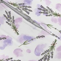 Lavender Watercolour - large scale