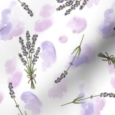 Lavender Watercolour - large scale