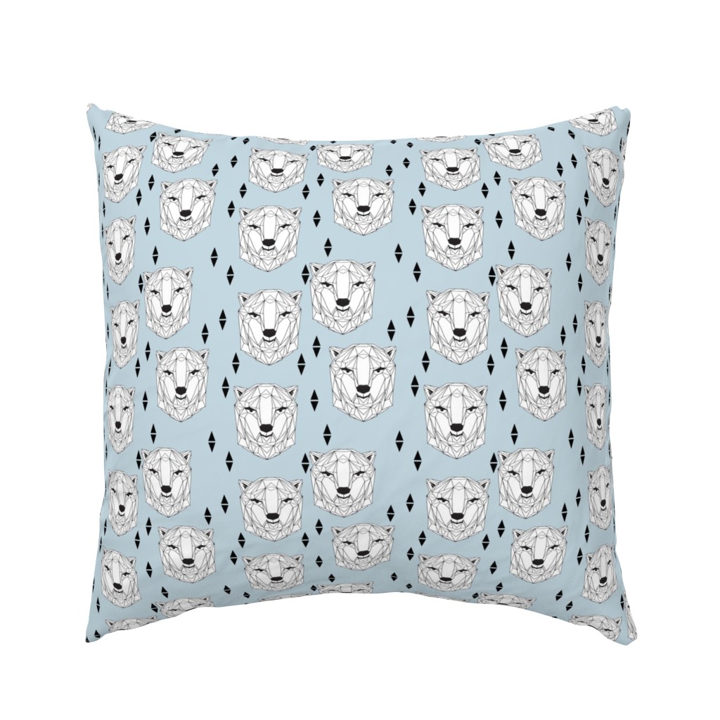 geo polar bear // baby blue polar bear winter bear head cute polar bear design