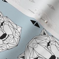 geo polar bear // baby blue polar bear winter bear head cute polar bear design