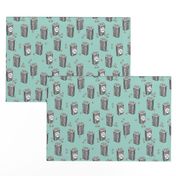 popcorn // mint movies snack food movie theatre popcorn food fabric print