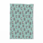 popcorn // mint movies snack food movie theatre popcorn food fabric print