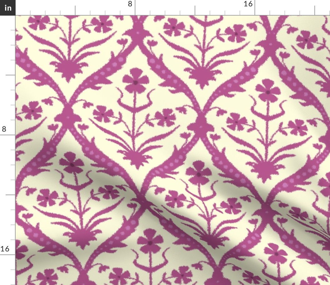 Rosa trellis ikat