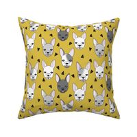 french bulldog // frenchie cute dog dogs dog breed fabric mustard