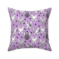french bulldog // frenchie purple dog breed fabric dog design cute pet 