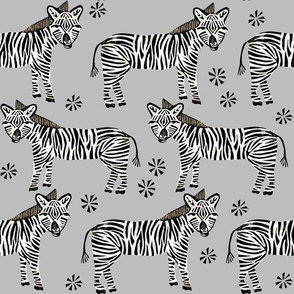 Safari Zebra - Grey by Andrea Lauren