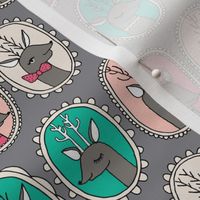 Reindeer Frame - Grey by Andrea Lauren 